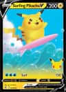 Surfing Pikachu V card art