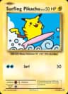 Surfing Pikachu card art